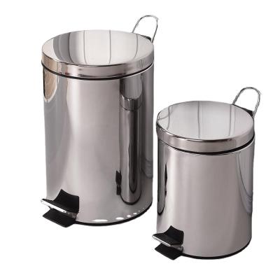 China Sustainable Sustainable Stainless Steel Round Brushed Pedal Bin Step 20L Bin for sale