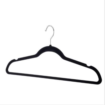 China Staple Clip Cheap Price Velvet Shirt Hanger For Strap Clothes for sale