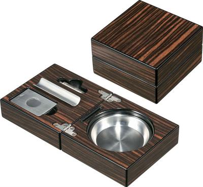 China High End Clean Easy Clean Wooden Ashtray Portable Cigar Ashtray for sale