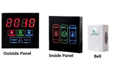 China Wired Crystal Glass Intelligent Hotel Doorbell System Touch Panel Doorplate for sale