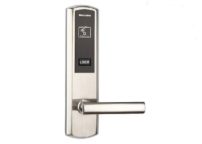 China Intelligent Stainless Steel Smart Card Hotel Electronic Locks Battery Power For Apartment Office for sale