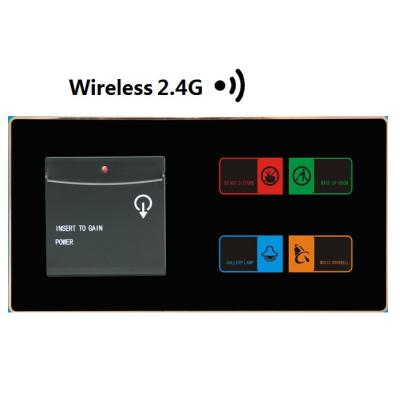 China Wireless Key Card Switch Hotel Door bell System DND Clean Electronic Plates for sale