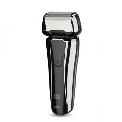 China LED Twin Blade Men's Foil Shaver Man Grooming Kit LED for Men's Electric Beard Trimmer Wet Shaver Retail and Dry Rechargeable Auto Foil Trimmer for sale