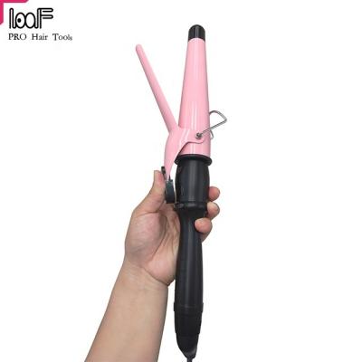 China Automatic Curling Tools Hair Curling Iron Ceramic Styling Professional Hair Curler Cone Hesitate Curler Electric Roller Pear Blossom Cone Hair Curling Wand for sale