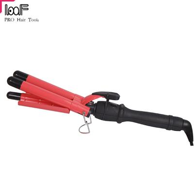 China White Wave Hair Salon Barber Hair Styling Three Barrel Hair Curler Iron Amazon Professional Wave Device Curling Curling Tools for sale