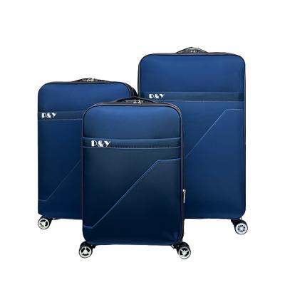 China Travel Bottom Factory Customized Wholesale Blue Lightweight Nylon Business Luggage With Sturdy And Durable Capacity for sale