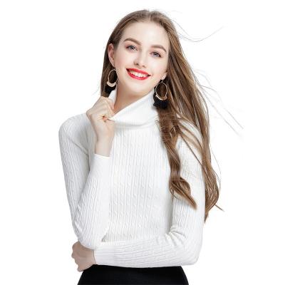 China Wholesale Women's Quality Anti-Shrink Cable Knit Sweater Winter Sweater Neck Sweater Top For Women for sale