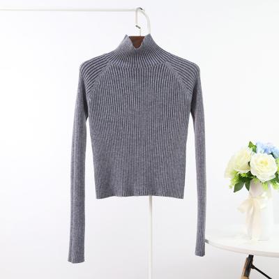 China 2020 Anti-wrinkle fashion sweater women's knitwear ladies turtle neck crop top knit women sweater for sale