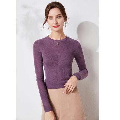 China New Stylish QUICK DRY Women Ribbed Knitting Irregular Sweater Autumn Women Cashmere O-neck Top for sale