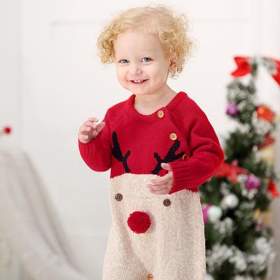 China Wholesale Funny Christmas Baby Boy Romper Designer Clothing Kids Sweater Anti-pilling Sweater for sale