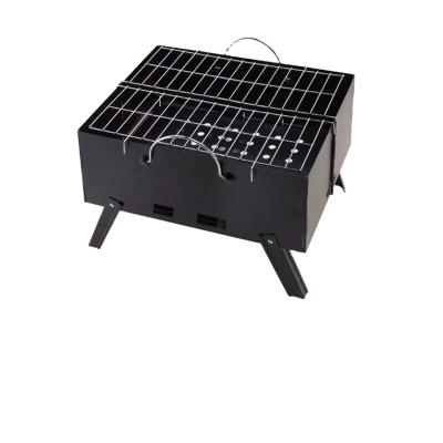 China Easily Assembled Square Shape Outdoor Camping BBQ Tool BBQ Accessories Foldable Charcoal Grill for sale