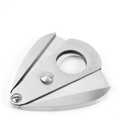 China Drop Water Cigar Cutter Double Edge Stainless Steel Sharp Cigar Cigarette Cutter Portable Cigar Scissors for sale