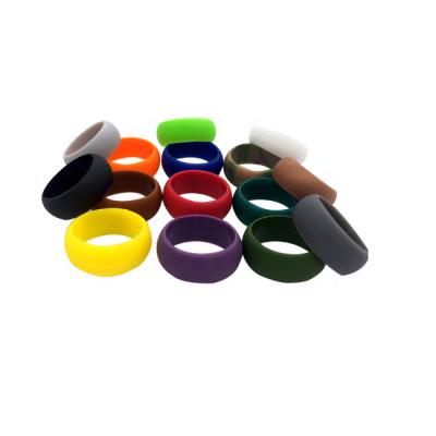 China Eco-Friendly Hot Sale Silicone Finger Wedding Ring For Men Or Women Rubber Grips Custom Size And Logo Silicone Ring for sale