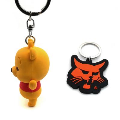 China 2D Rubber Custom PVC 3D Soft Embossed Soft Key Chains OEM Factory PVC 3D Soft Key Chain for sale