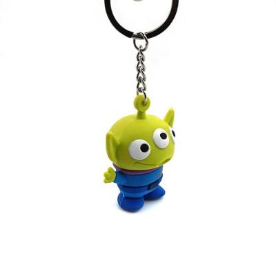 China Sporty / fashion decorated 2D rubber custom keychains embossed soft PVC /3D key chain cartoon key holder for sale