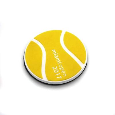 China Shape Custom 3D Tennis Ball Souvenir Soft PVC Fridge Magnet /pvc Cartoon Rubber Magnet for sale