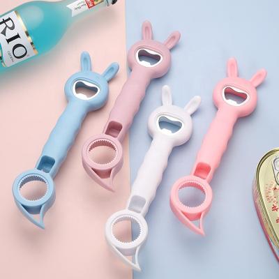 China 4 Popular Viable In 1 Creative Multifunctional Cute Drink Can Opener Kitchen Opener Tool for sale