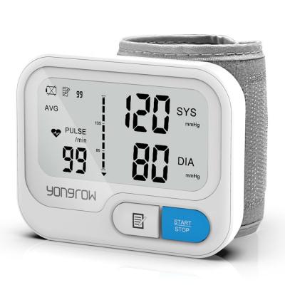 China Yonker Yongrow Medical Household Field Smart Automatic Digital Heart Rate Boiling Point Wrist Blood Pressure Monitor Price for sale