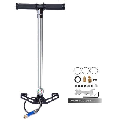 China China Manufacture Qiilu Lubricated High Pressure Hand Pump 4 Stage up to 4500 PSI for PCP Guns Rifles and Air Guns for sale