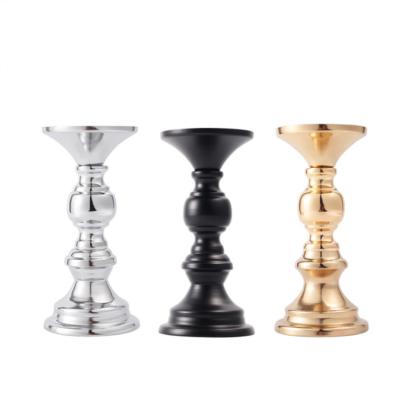 China Event Party Supplies Gorgeous Wedding Table Decorations 3 Pieces Glass Candlestick Holder Sets Crystal Candle Holder On Sale for sale