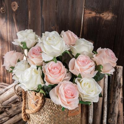 China Event Party Supplies Flower Artificial Flower Wedding Bouquet Single Pink Family History Flower Wall for sale