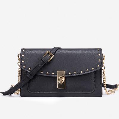 China High Quality Small Pebbled Leather Shoulder Bag Women Cross - Body Bag Black Genuine Leather Bag for sale