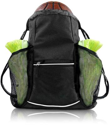 China Rucksack Sports Drawstring Bag Gym Backpack With Mesh Pockets For Men for sale