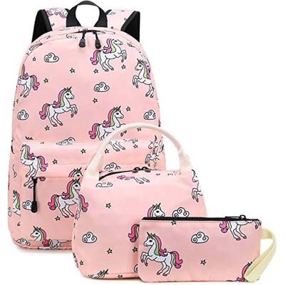 China Unicorn Backpack Girls School Bag waterproof insulated lunch bag for teens kids casual daypack pink for sale