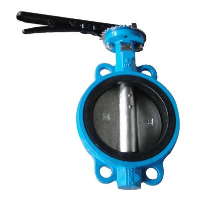 China Dn65 CF3M Disc Rubber Seat Wafer Type Butterfly Valve for sale