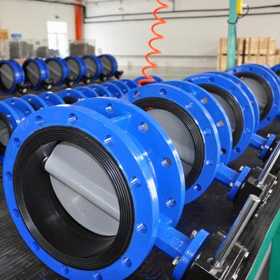 China Concentric flange butterfly valve ductile iron u type concentric butterfly valve valvula de mariposa 350 mm for sale