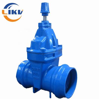 China ASTM Standard Grooved Ductile Iron Non Rising Stem Resilient Soft Seated Gate Valves for sale