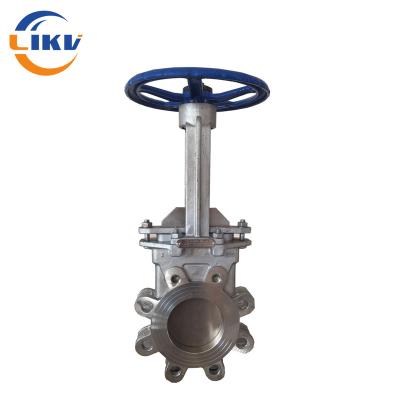 China Dn50-Dn1600 Slurry Stainless Steel 304 Lug Knife Gate Valve Manual Operated for sale