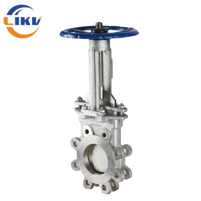 China Full Lug Semi-Lug Stainless Steel Manual Slurry Knife Gate Valve With Handwheel for sale