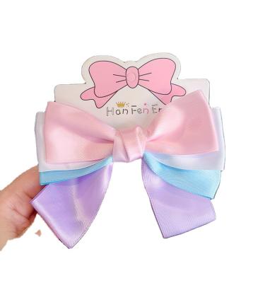 China super sweet hair clip for little girl cute bow headpiece hair clip for korean kids for sale