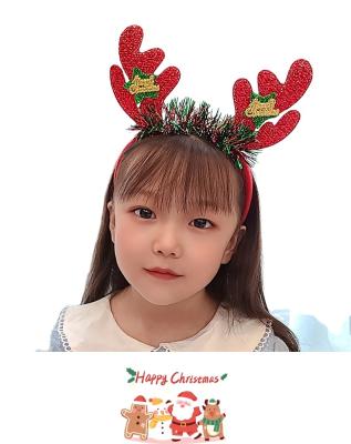 China Hair Styling Tools Elk Colorful Headband for New Year's Day Headband for Kids, Girls and Children for New Year's Day Show for sale