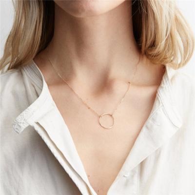 China Environmental Friendly Good Quality Fashion Ring Hammer Stainless Steel Delicate Single Choker Necklace for sale