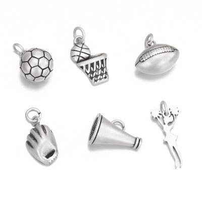 China Wholesale Sports Small Ball Modern Design Stainless Steel Accessories Silver Necklace ZHZN5P001 for sale