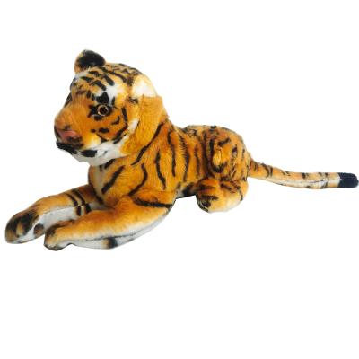 China Hot Selling Comfortable Simulated Soft Animals Stuffed Sitting Cotton Anywhere Safety Baby Birthday Gift Kids Tiger Plush Toy for sale