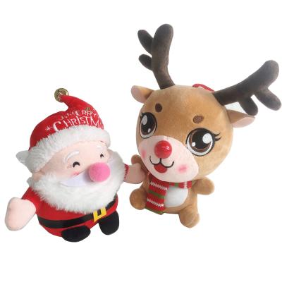 China Christmas Made in Cotton Mini Bulk Washable Kawaii Christmas Educational Handmade Huge Santa Claus Plush Toy China Carnival Character for sale