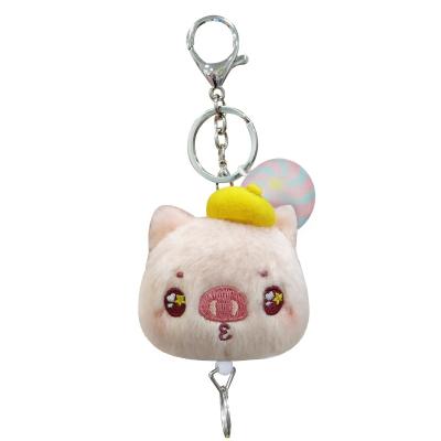 China Amazon Hot Sale Handmade Key Chain Daisy Pig Plush Doll Stuffed Animal Toy for sale