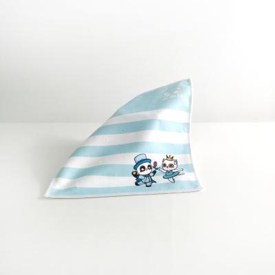 China Fast Shipping Child Safe Non Stick Oil Cloth,Blue And White Hand Bear Kaka Table Thickened Cleaning Cloth Towel for sale