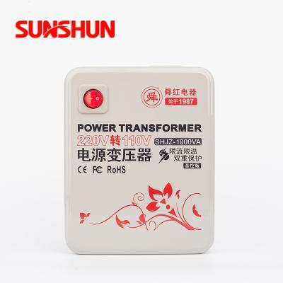 China Power shunhong 1000w step down transformer 220v to 110v voltage converter power transformer price toroidal china auto transformer for sale