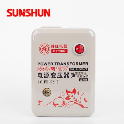 China Power Shunhong 500w Step Down Transformer 220v To 110v 100v 120 230 240 250 Pure Copper Medical Appliances 500va Transformers Suppliers for sale