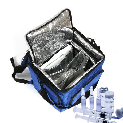 China Badu Waterproof 2-8 Degree Insulated Portable Insulin Vaccine Transport Cold Blood Cooler Bag With Ice Bricks for sale