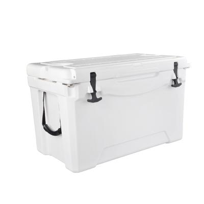 China Good quality 50QT waterproof hard plastic ice chest rotomolded cooler box for holiday camping use for sale