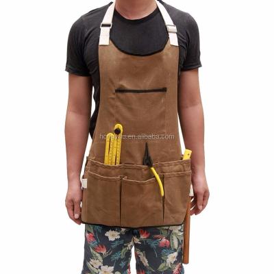 China Eco - Friendly Custom Heavy Duty Canvas Workshop Pottery Craft Carpenter Tool Apron for sale