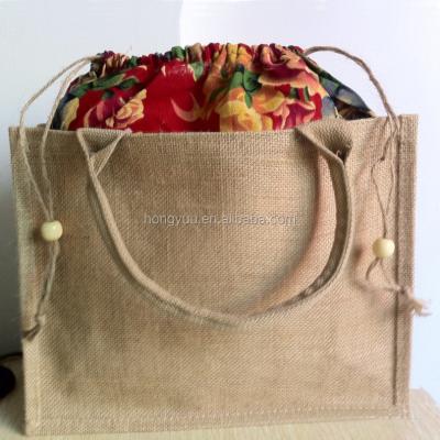 China Custom Printed Canvas Bag Eco-friendly Reusable Cheap Eco Linen Jute Handle Large Tote Bag For Tote for sale