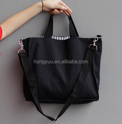 China Eco-Friendly Women Canvas Shoulder Bag Tote Handbag Large Messenger Bag for sale