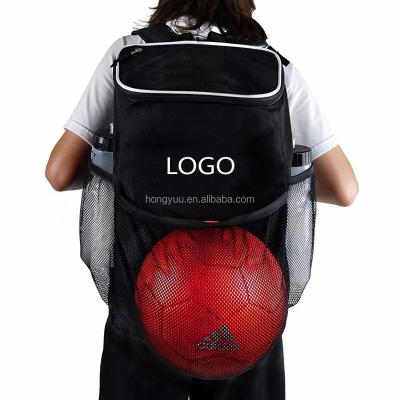 China Eco-Friendly Soccer Ball Backpack Bag With Ball Holder Compartment - For Kids Youth Boys And Girls / Bag Fits All Soccer Equipment And Gym Gear for sale