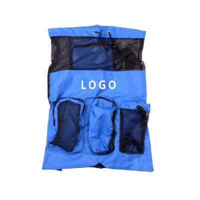 China Waterproof Mesh Drawstring Backpack Gym Swim Backpack Sports Bag OEM Accepted for sale